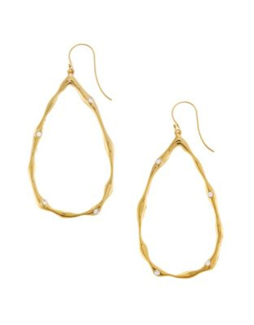 Nadri Large Organic Teardrops with Stones - GOLD