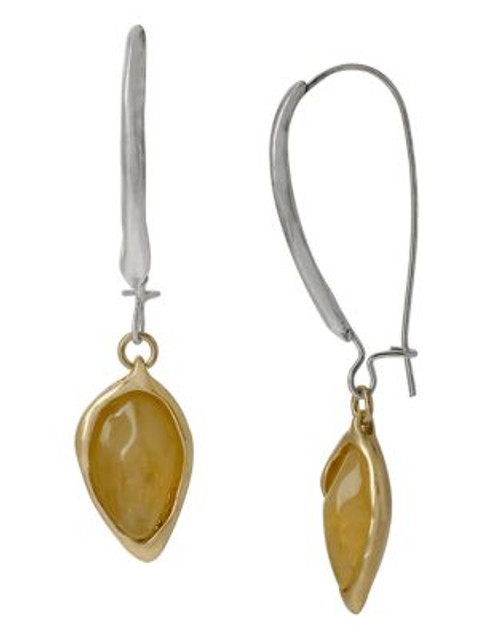 Robert Lee Morris Soho Molten Metal Plastic Drop Earring - YELLOW