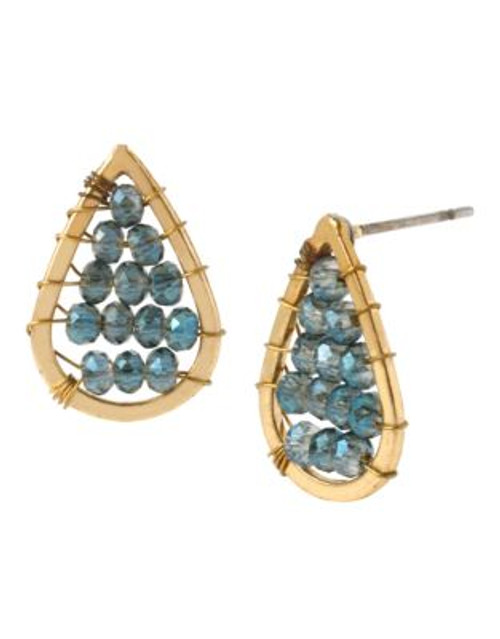 Kenneth Cole New York Woven Metal Stud Earring - BLUE
