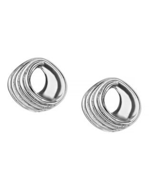 Skagen Denmark Ditte Silver Tone Stud Earring - SILVER