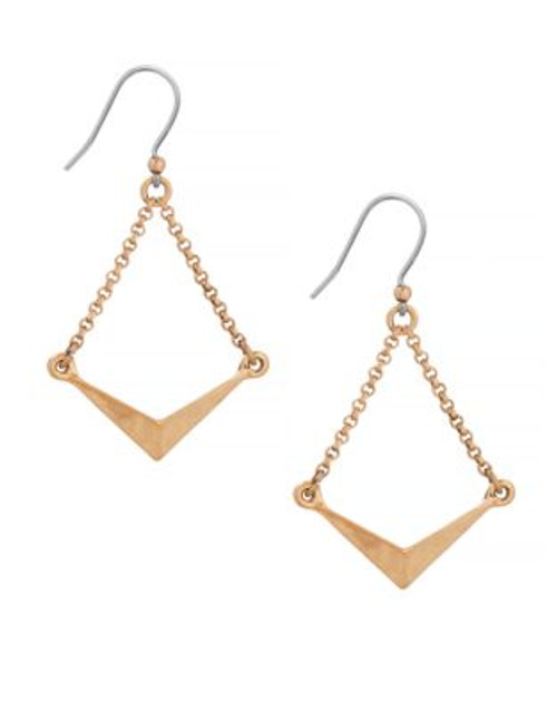 Lucky Brand Chevron Drop Earrings - GOLD