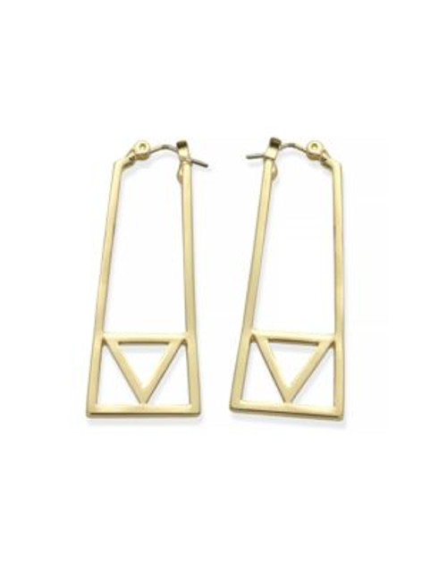 Guess Geometric Drop Earrings - GOLD