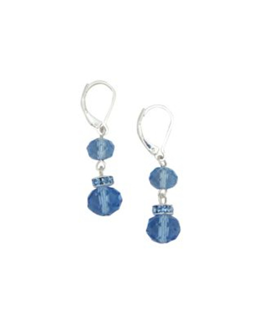 Nine West Garden Party Small Double Drop Earring - BLUE