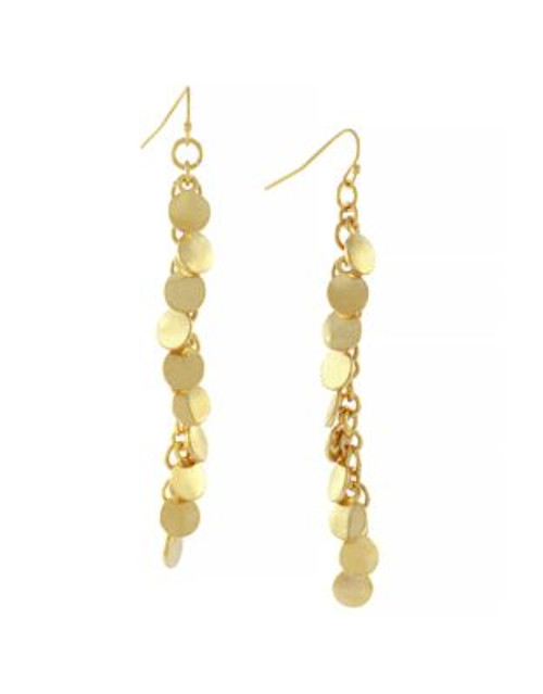 Vince Camuto Tribal Core Linear Disc Fall Earring - GOLD