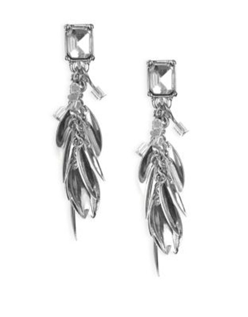 Expression Leaves Drop Earrings - SILVER