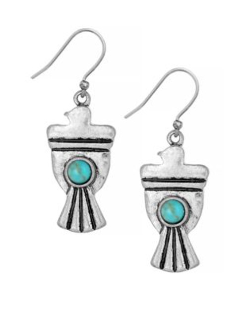 Lucky Brand Silvertone Bird Earrings - SILVER