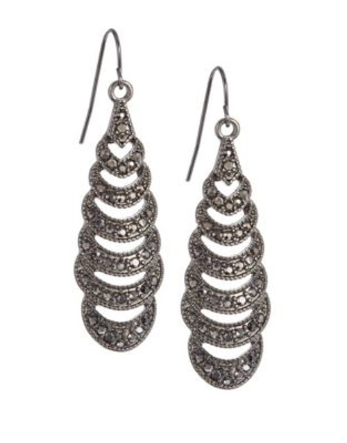 Expression Speckled Ripple Earrings - DARK GREY