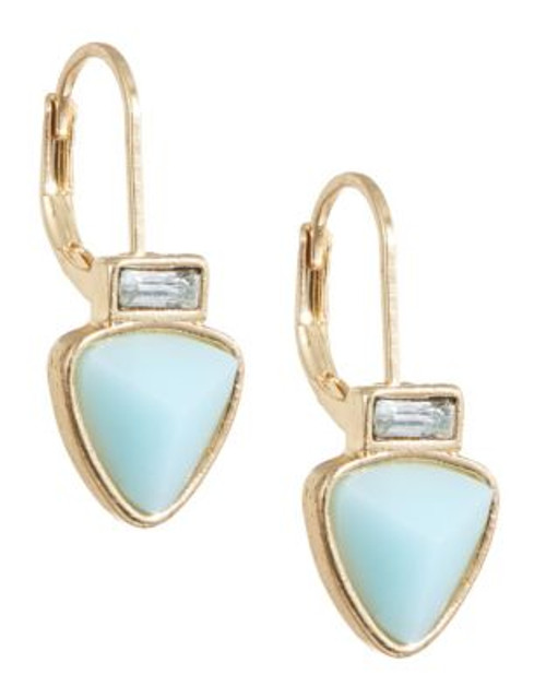 Kensie Triangle Drop Earrings - GREEN