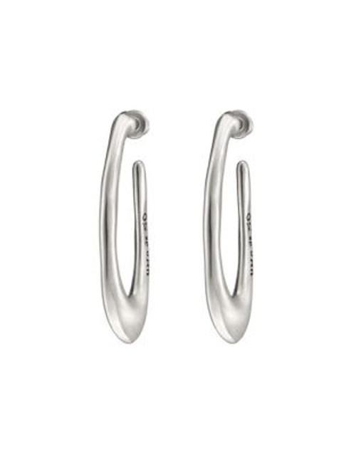 Uno De 50 Irregular Hoop Earrings - SILVER