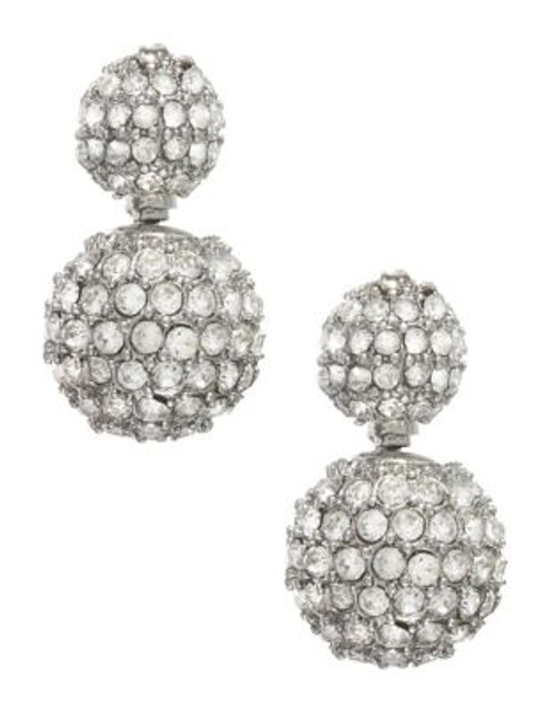 Kenneth Jay Lane Pave Ball Post Earrings - SILVER