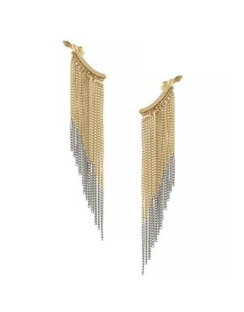 Bcbgeneration Hey Hombre Chain Fringe Earring - TWO TONE