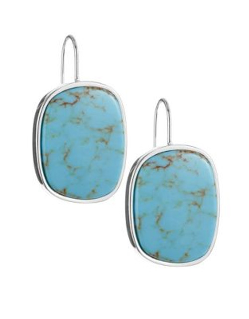 Lauren Ralph Lauren Rectangle Drop Earrings - BLUE