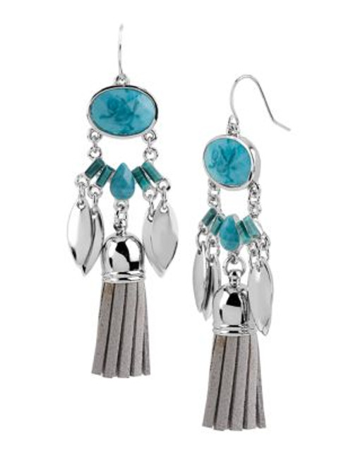 Haskell Purple Label Mini Statements Metal Dangle Earring - BLUE