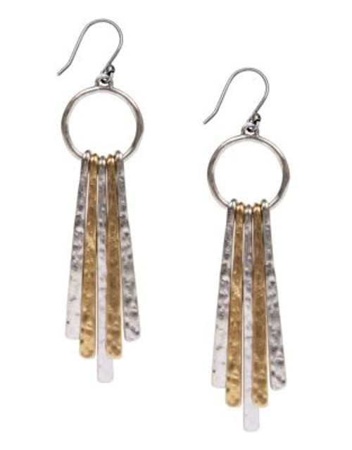 Lucky Brand Lucky Brand Earrings Silver-Gold-Tone Metal Paddle Earrings - YELLOW