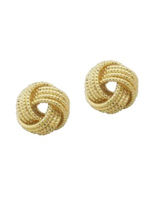 Nine West Gold Tone Mesh Knot Stud Earring - GOLD