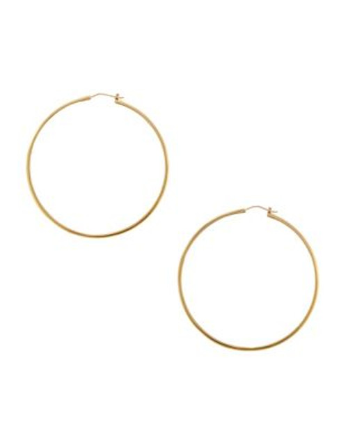 Nadri 2 inch Round Kinfe Edge Hoop - GOLD