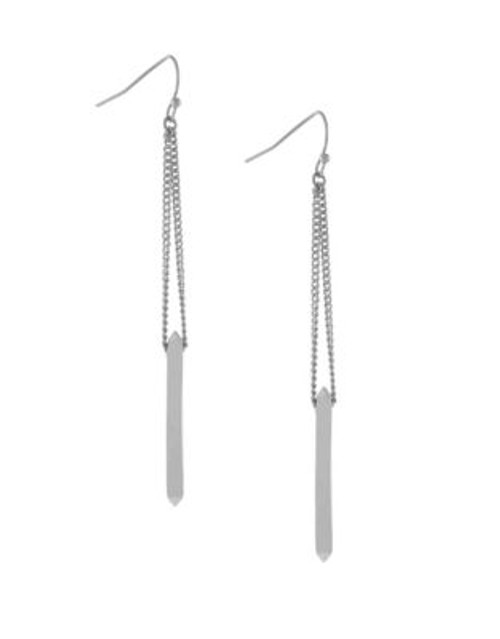 Bcbgeneration Faceted Bar Drop Earrings - SILVER