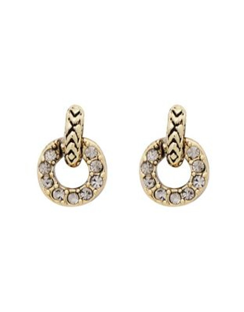 House Of Harlow 1960 Pave Link Door-Knocker Earrings - GOLD