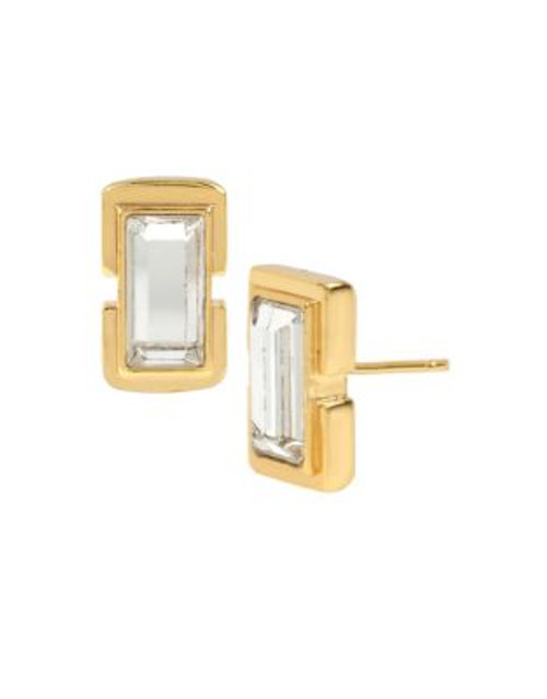 Diane Von Furstenberg Swarovski Stone Goldtone Stud Earrings - GOLD