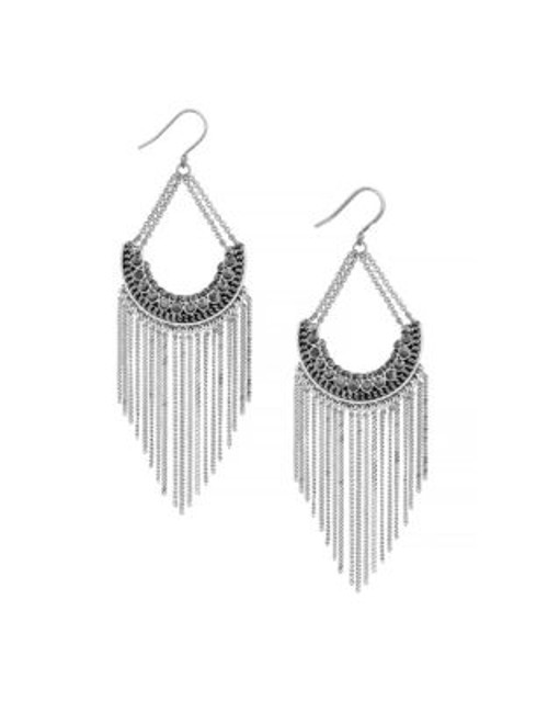 Lucky Brand Chandelier Style Tassel Earrings - SILVER