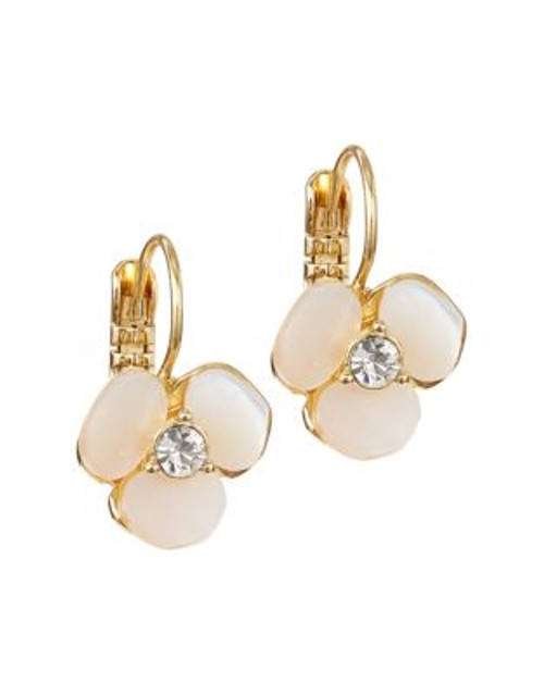 Kate Spade New York Disco Pansy Leverback Earrings - CREAM