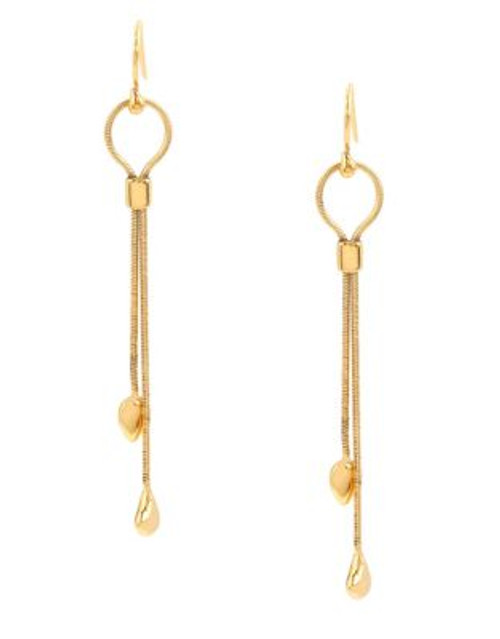 Diane Von Furstenberg Dew Drop Double Linear Earrings - GOLD