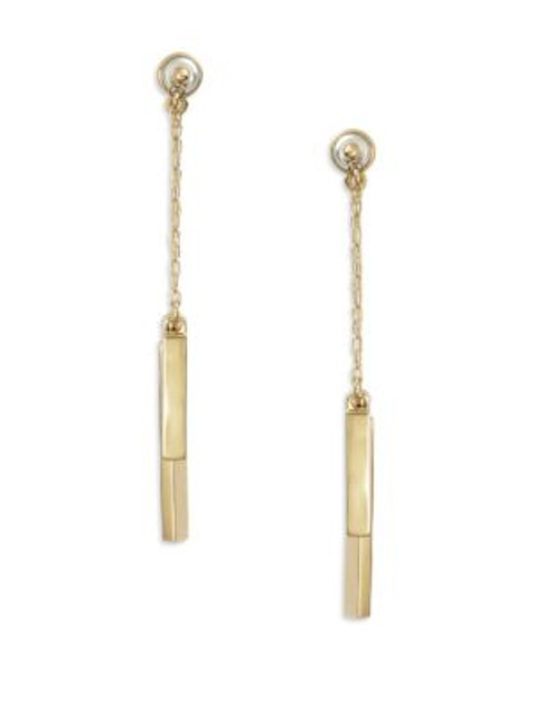 Lauren Ralph Lauren Golden Front-Back Bar Earrings - GOLD
