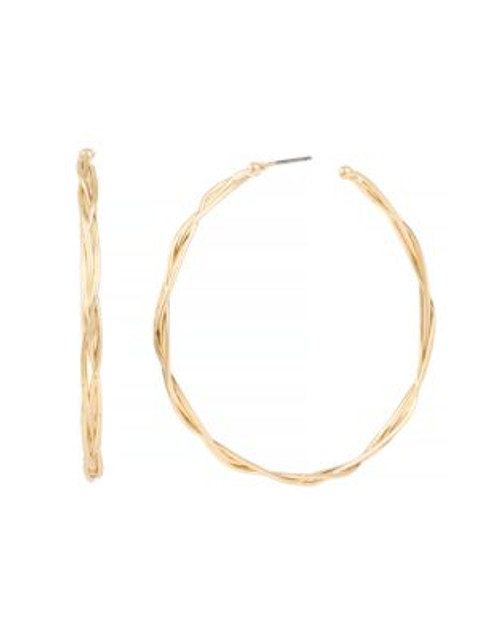 Kenneth Cole New York Fringe Worthy Twisted Wire Hoop Earring - GOLD