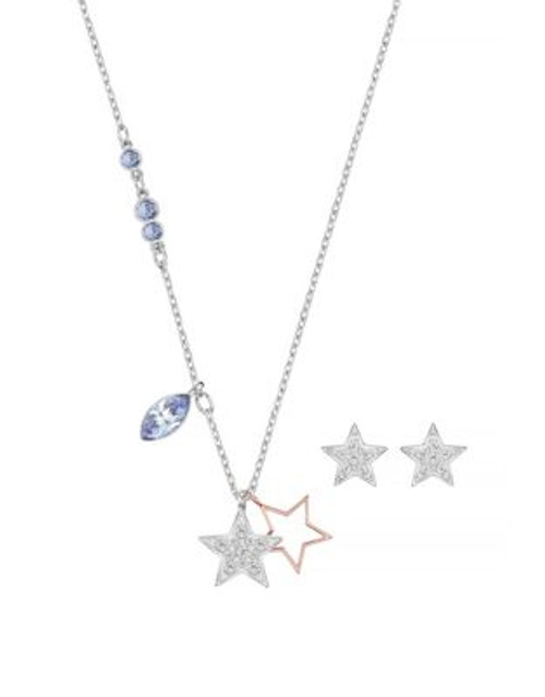 Swarovski Star Necklace and Earrings Set - BLUE