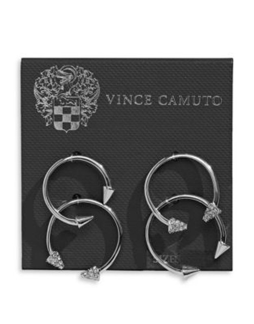 Vince Camuto Four Piece Open Triangle Ring Set - SILVER