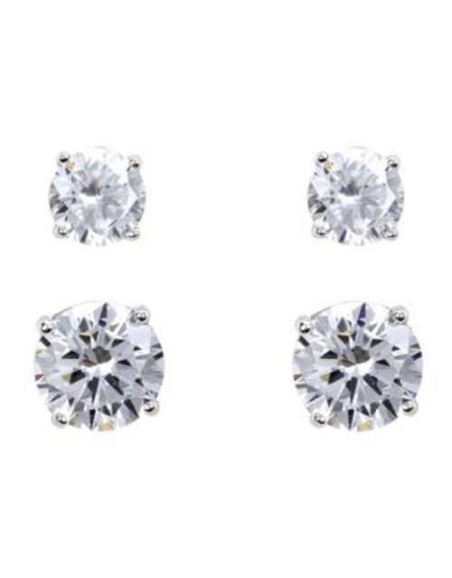 Samara Sterling Silver Stud Earrings Set - SILVER