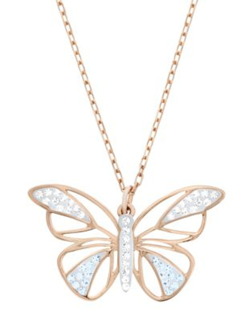 Swarovski Swarovski Crystal Butterfly Pendant Necklace - ROSE GOLD