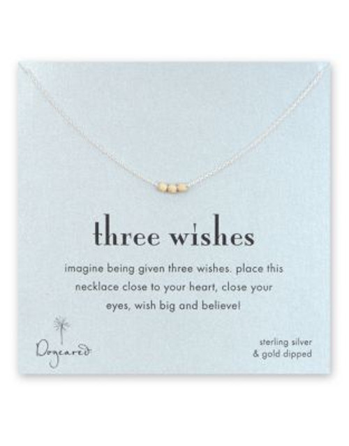 Dogeared Three Wishes Stardust Bead Necklace - SILVER