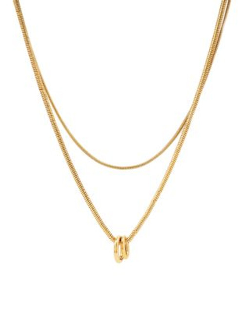 Diane Von Furstenberg Love is Life Spokes Metal Pendant Necklace - GOLD