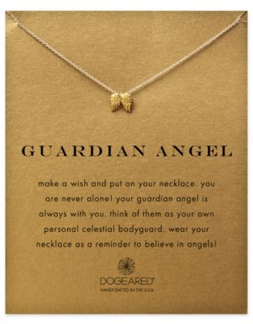 Dogeared Reminder Guardian Angel Single Strand Necklace - GOLD
