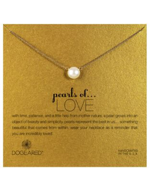 Dogeared Pearls of Love Large Pearl Single Strand Necklace - GOLD
