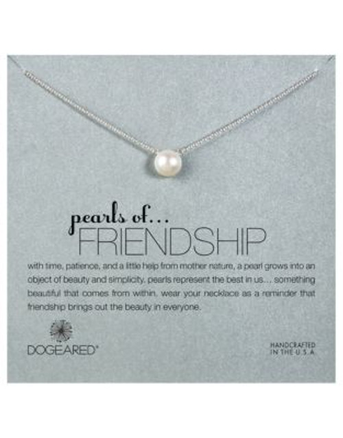Dogeared pearls of Friendship Large Pearl Single Strand Necklace - SILVER