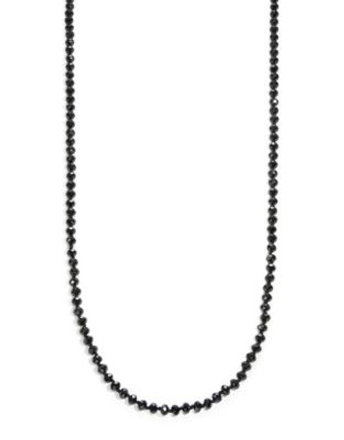 Lauren Ralph Lauren Long Faceted Stone Necklace - JET