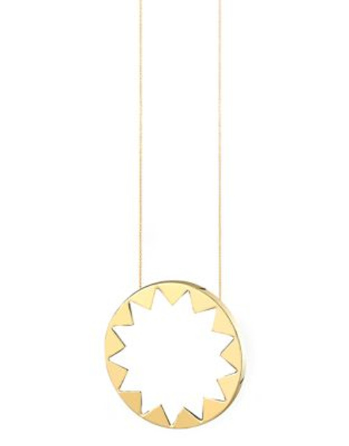 House Of Harlow 1960 Sunburst Pendant Necklace - WHITE/GOLD