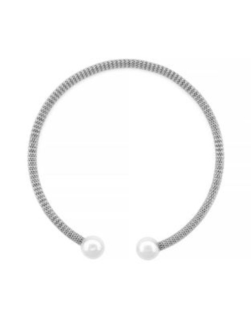 Bcbgeneration Open Wheat Chain Collar Necklace - SILVER
