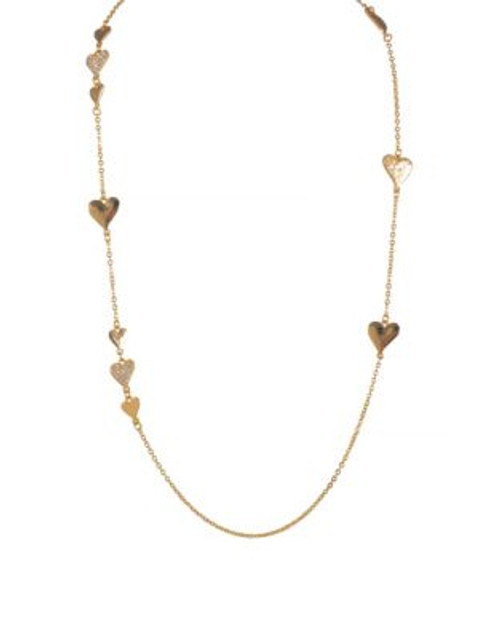 Kensie Heart Station Necklace - GOLD