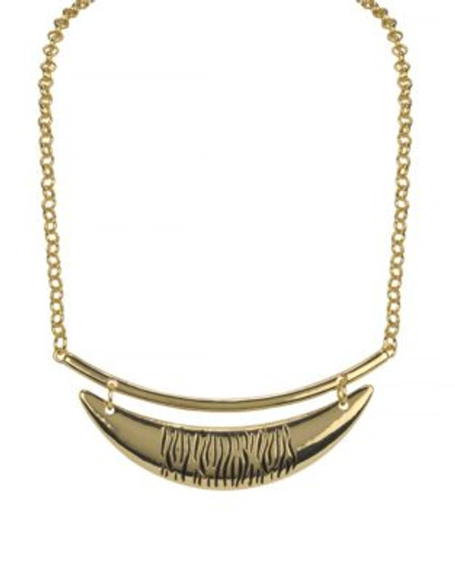 Kensie Textured Boomerang Necklace - GOLD