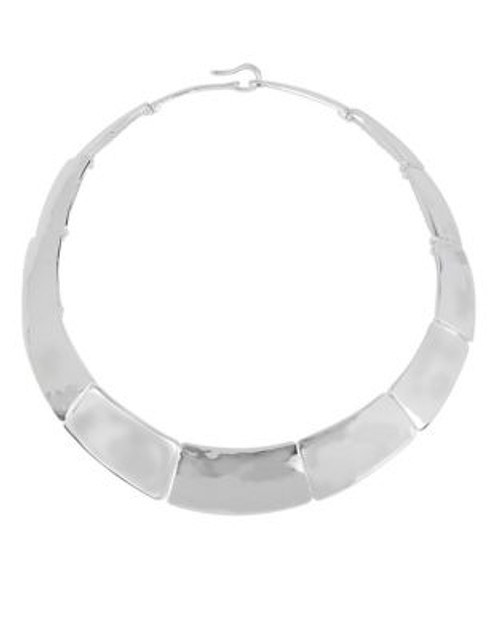 Robert Lee Morris Soho Hammered Silvertone Collar Necklace - SILVER
