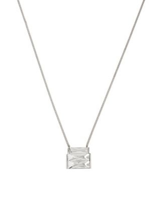 Kenneth Cole New York Stacked Baguette Pendant Necklace - WHITE