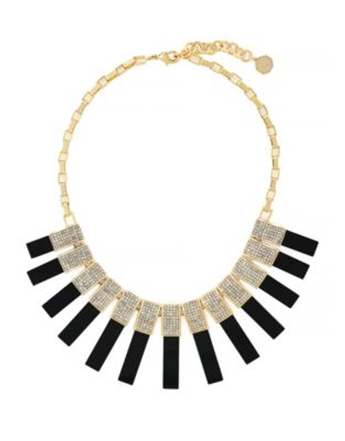 Louise Et Cie Pave Bar Statement Necklace - GOLD