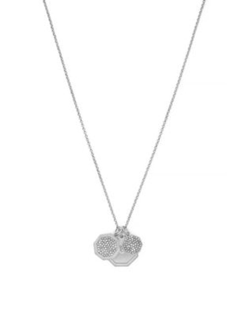 Louise Et Cie Mixed Pave Charm Necklace - SILVER