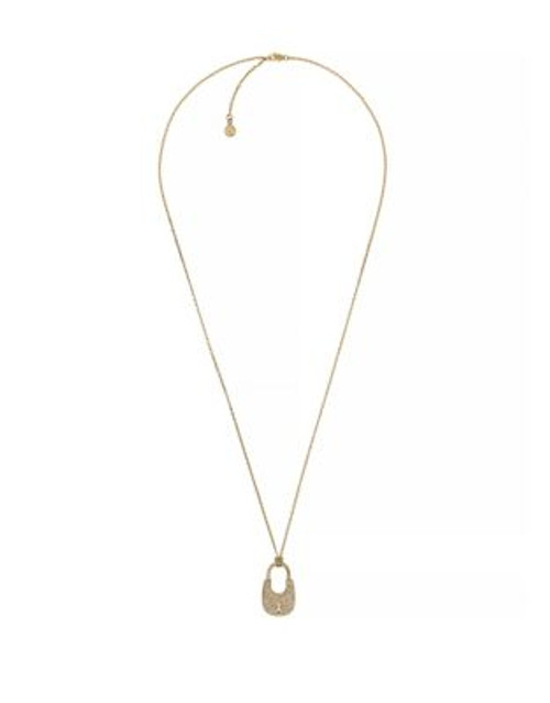 Michael Kors Heritage Padlock Pendant Necklace - GOLD