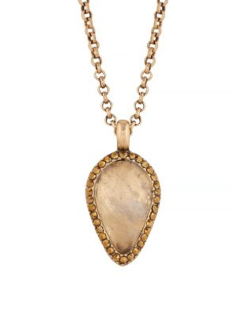 Lucky Brand Goldtone Teardrop Pendant Necklace - GOLD