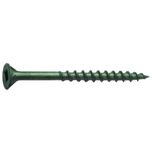 6x1-5/8 Green Deck Screws - 100 Pieces