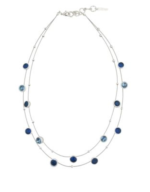 Nine West Multi-Stone Illusion Necklace - BLUE